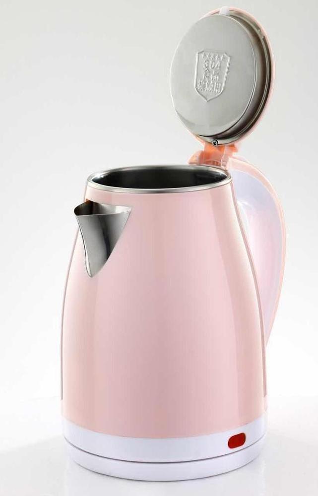 1.8L pink stainless steel electric water kettle