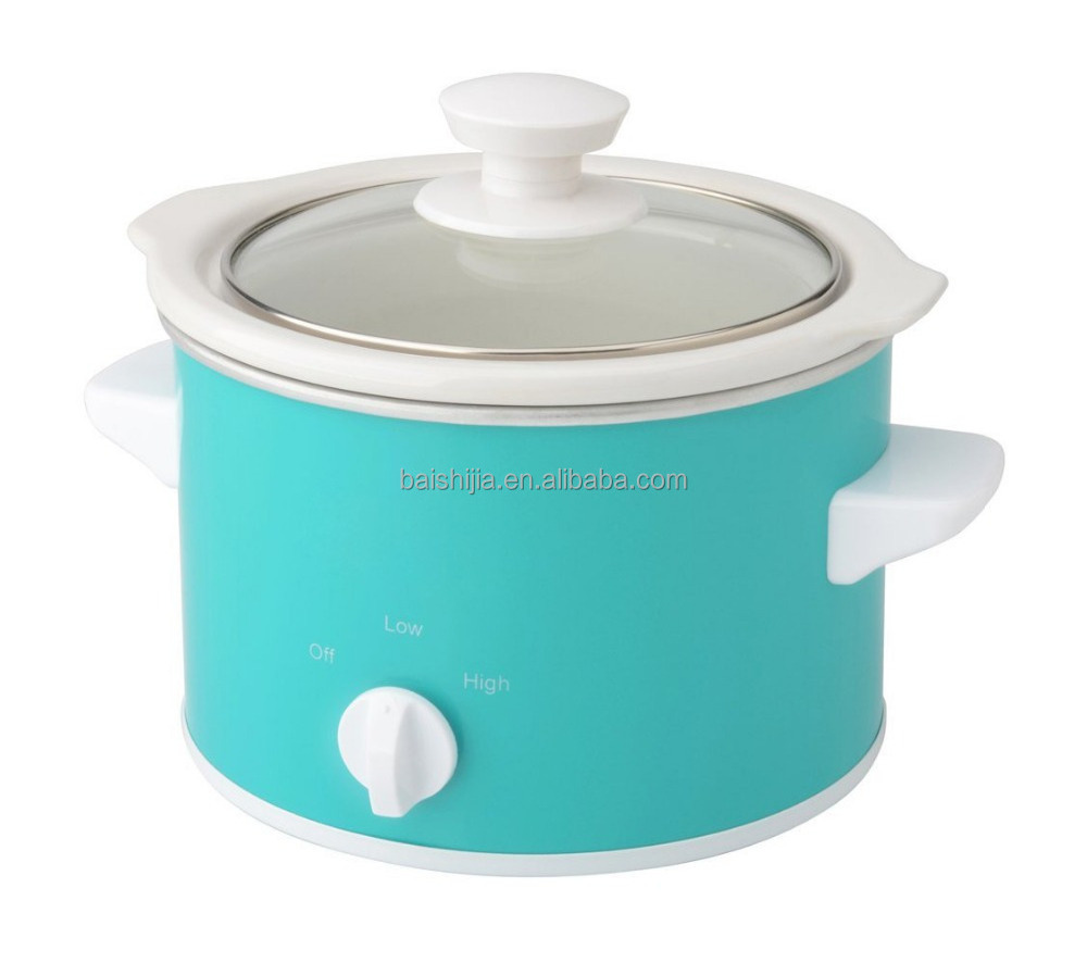 New 1.5QT 120W Colorful mini  Electric Slow Cooker crock pot 3.5L 6L Factory price