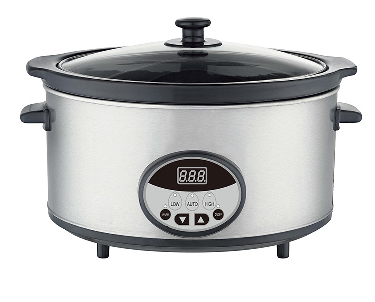 3.5QT 4.5QT 6.5QT oval ceramic digital slow cooker with LED display