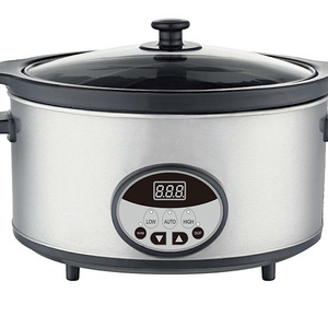 3.5QT 4.5QT 6.5QT oval ceramic digital slow cooker with LED display