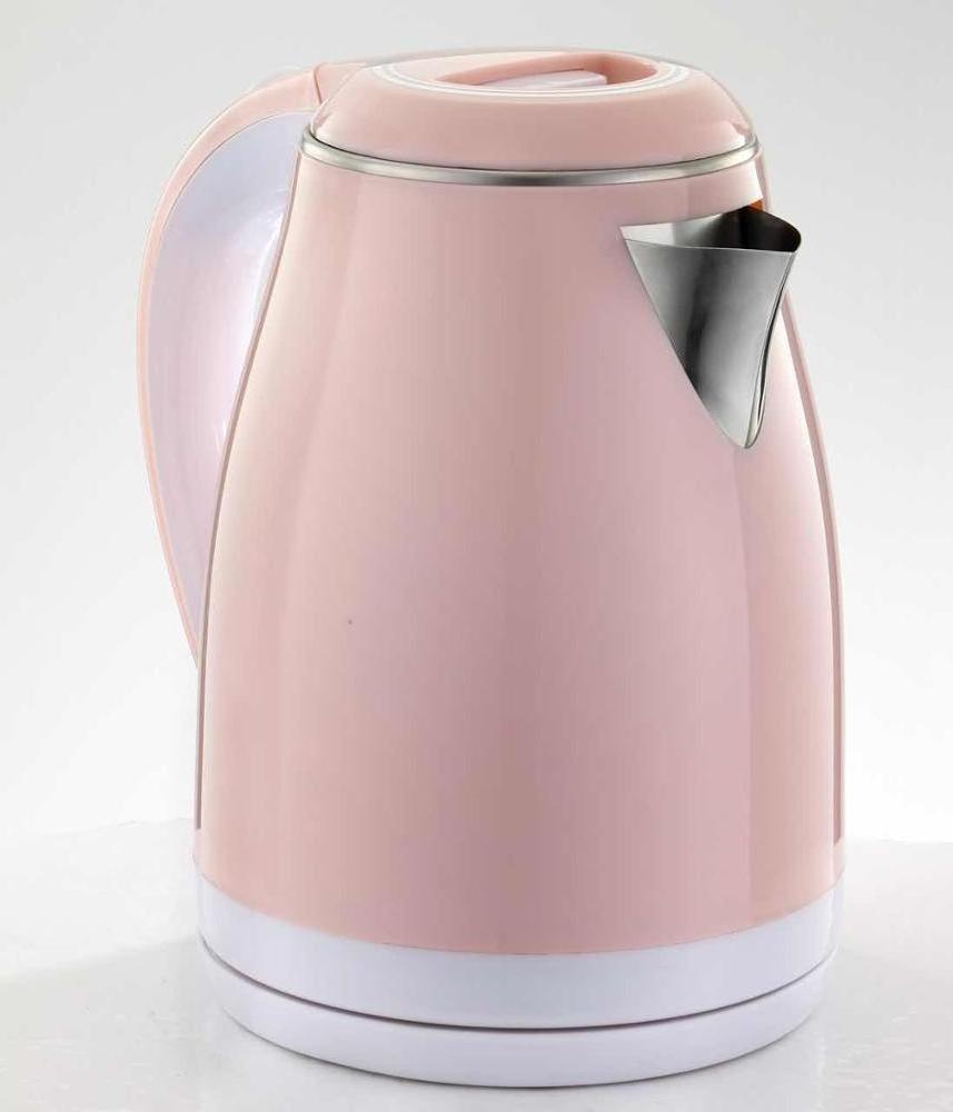 1.8L pink stainless steel electric water kettle