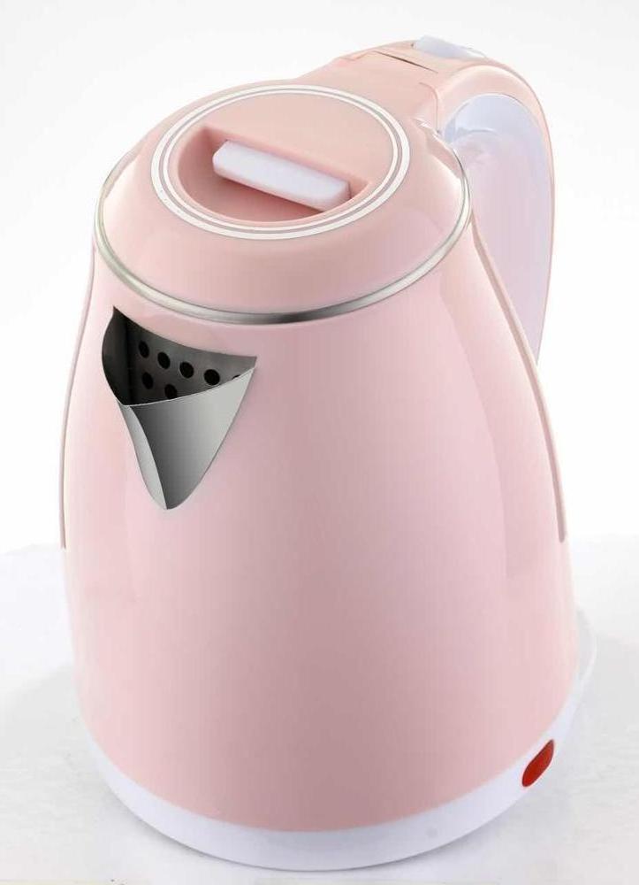 1.8L pink stainless steel electric water kettle