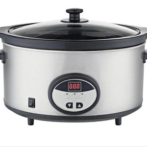 Crock Pot 6.0L 3.5L 1.5L Stainless Steel Digital Countdown Programmable Oval Electric Slow Cooker with Standard Lid