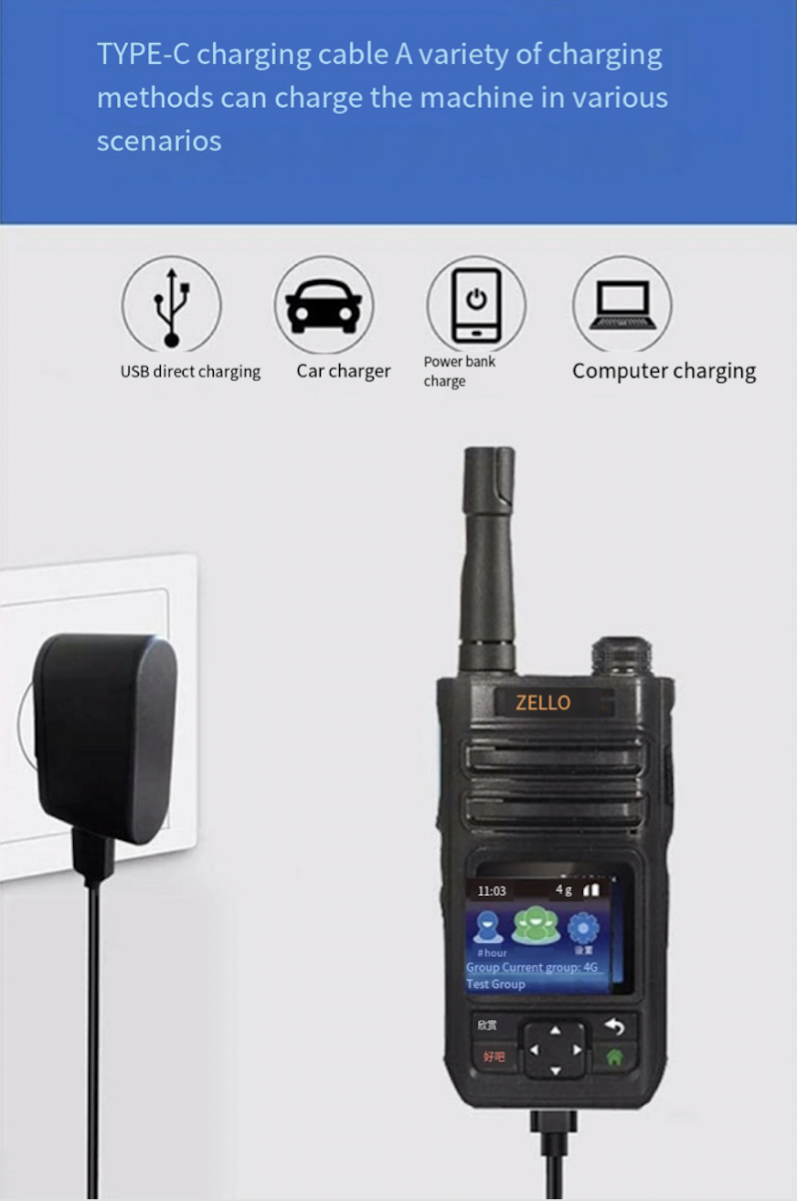 ZELLO PTT GSM POC Global Mobile Phone Radio 100 5000 KM 1000 Mile Range Group Call Zello 4G Walkie Talkie with SIM Card