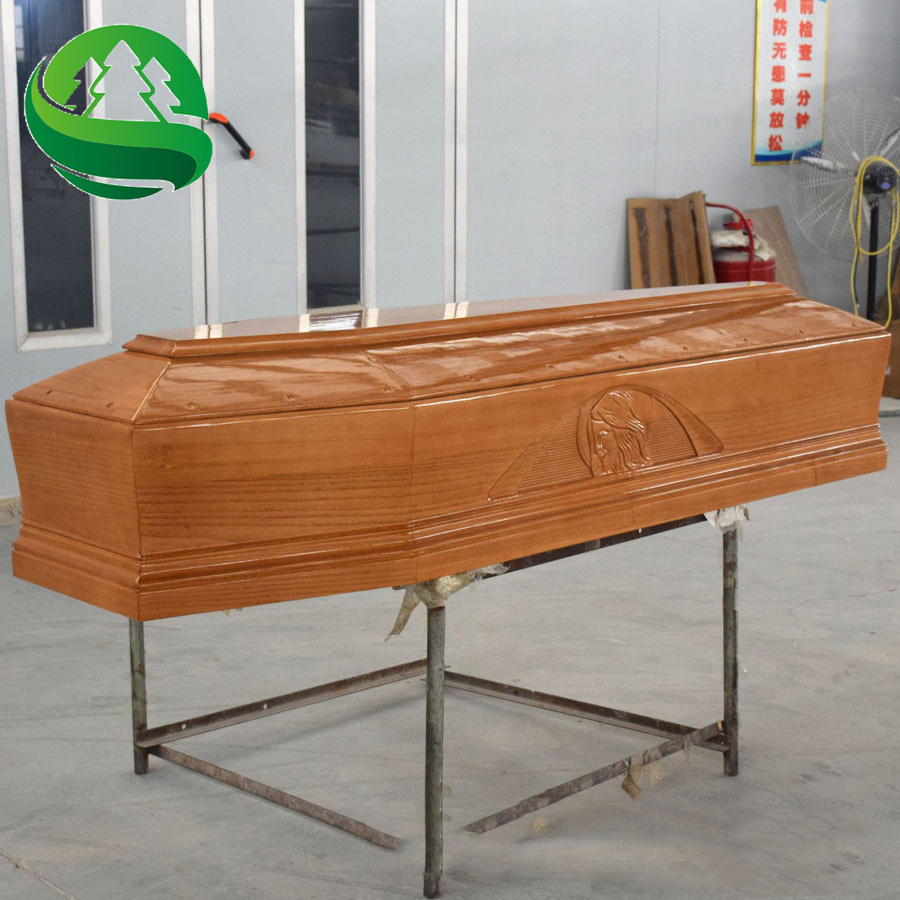 Luxury new design cheap wooden coffin european style coffin funeral casket