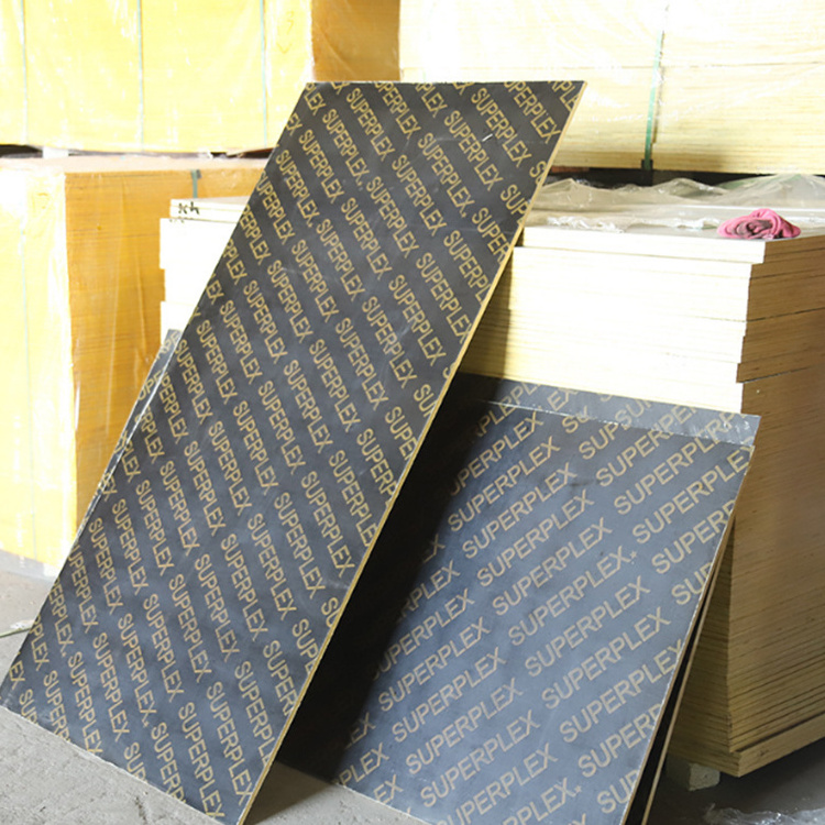 4x8 feet 12mm 15mm 18mm 21mm poplar core plywood board sheet  black film faced marine plywood for concrete formwork