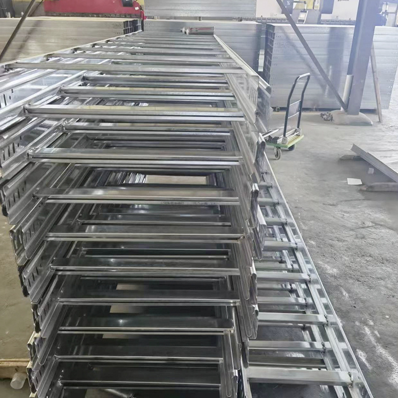 Stainless steel/aluminum/galvanized material 50mm ladder rack steel cable tray for electrics