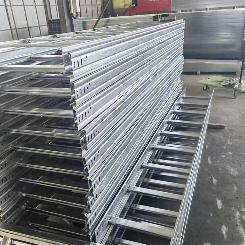 Stainless steel/aluminum/galvanized material 50mm ladder rack steel cable tray for electrics