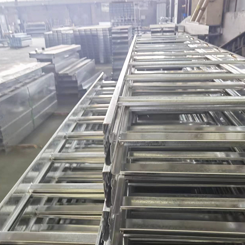 Stainless steel/aluminum/galvanized material 50mm ladder rack steel cable tray for electrics