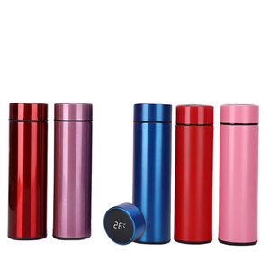 500 ml Smart Tea Infuser Thermo Thermoses Stainless Steel Insulated Vacuum Travel Life Flask With Led