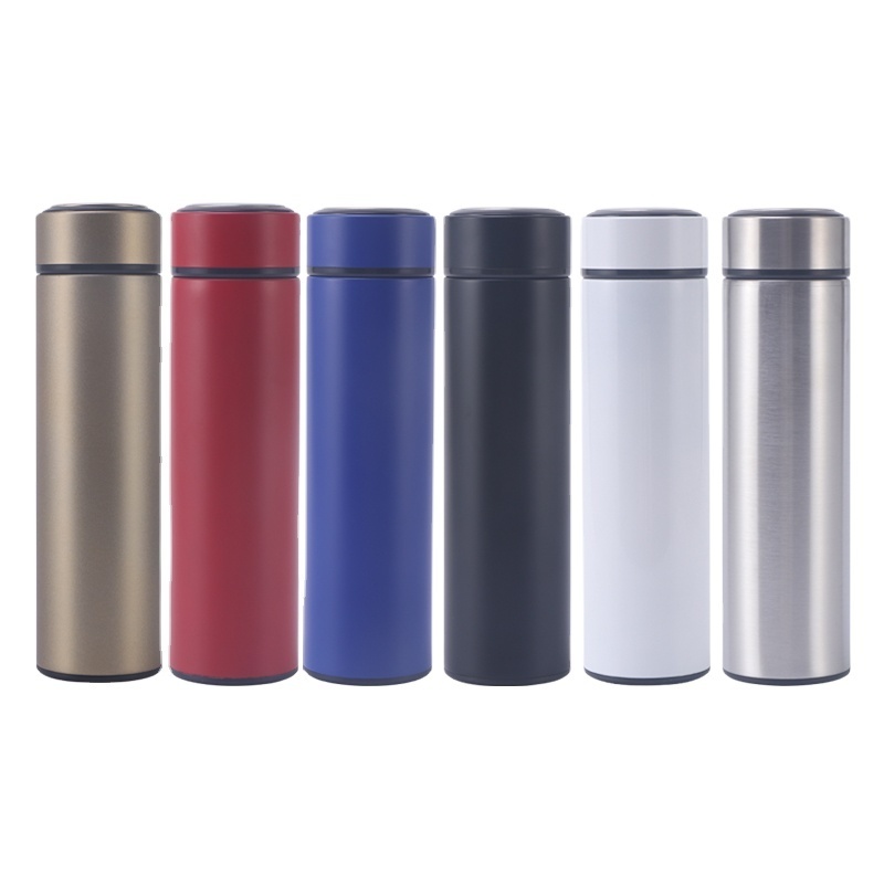 500 ml Smart Tea Infuser Thermo Thermoses Stainless Steel Insulated Vacuum Travel Life Flask With Led