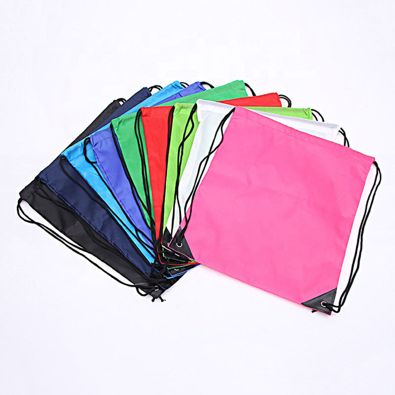 Promotional Custom Polyester Shopping Pouch Drawstring Gift Backpack Shoe Dust Bags