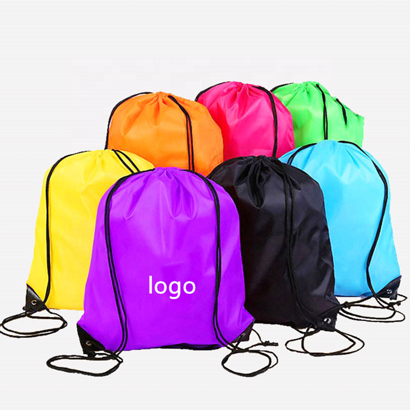 Promotional Custom Polyester Shopping Pouch Drawstring Gift Backpack Shoe Dust Bags