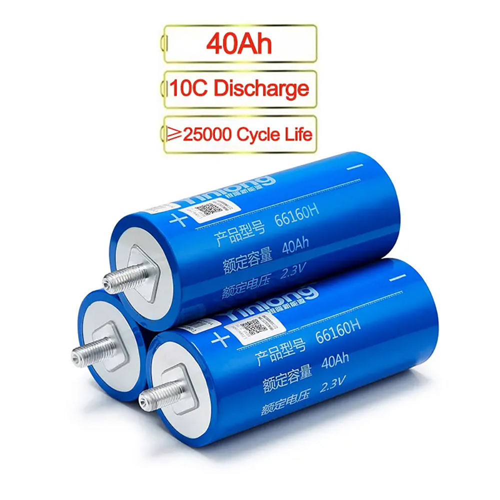 Grade A LTO Lithium Titanate Battery Yinlong 2.3v 40ah LTO Cylinder Battery