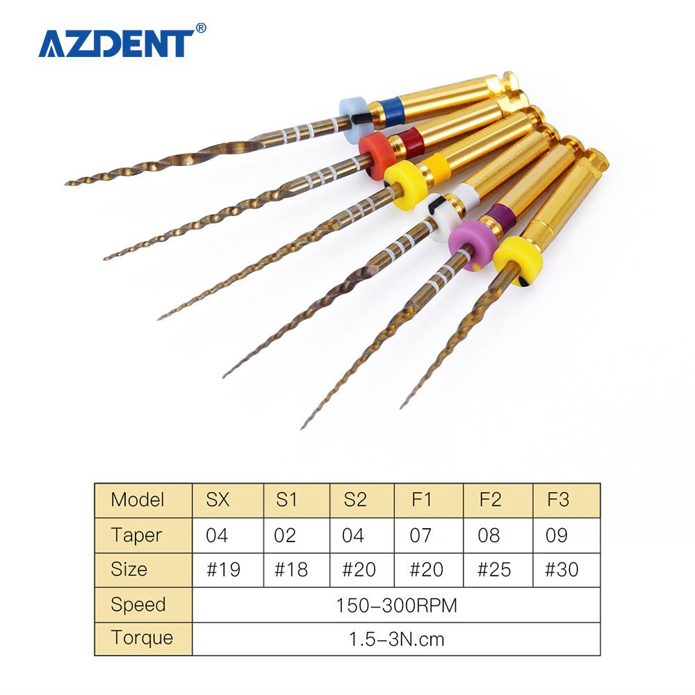 Engine Use Dental Endodontic Gold Taper NITI Rotary Files