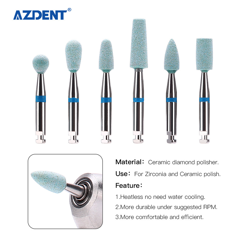 AZDENT dental instruments ceramic diamond polishing burs dental grinders