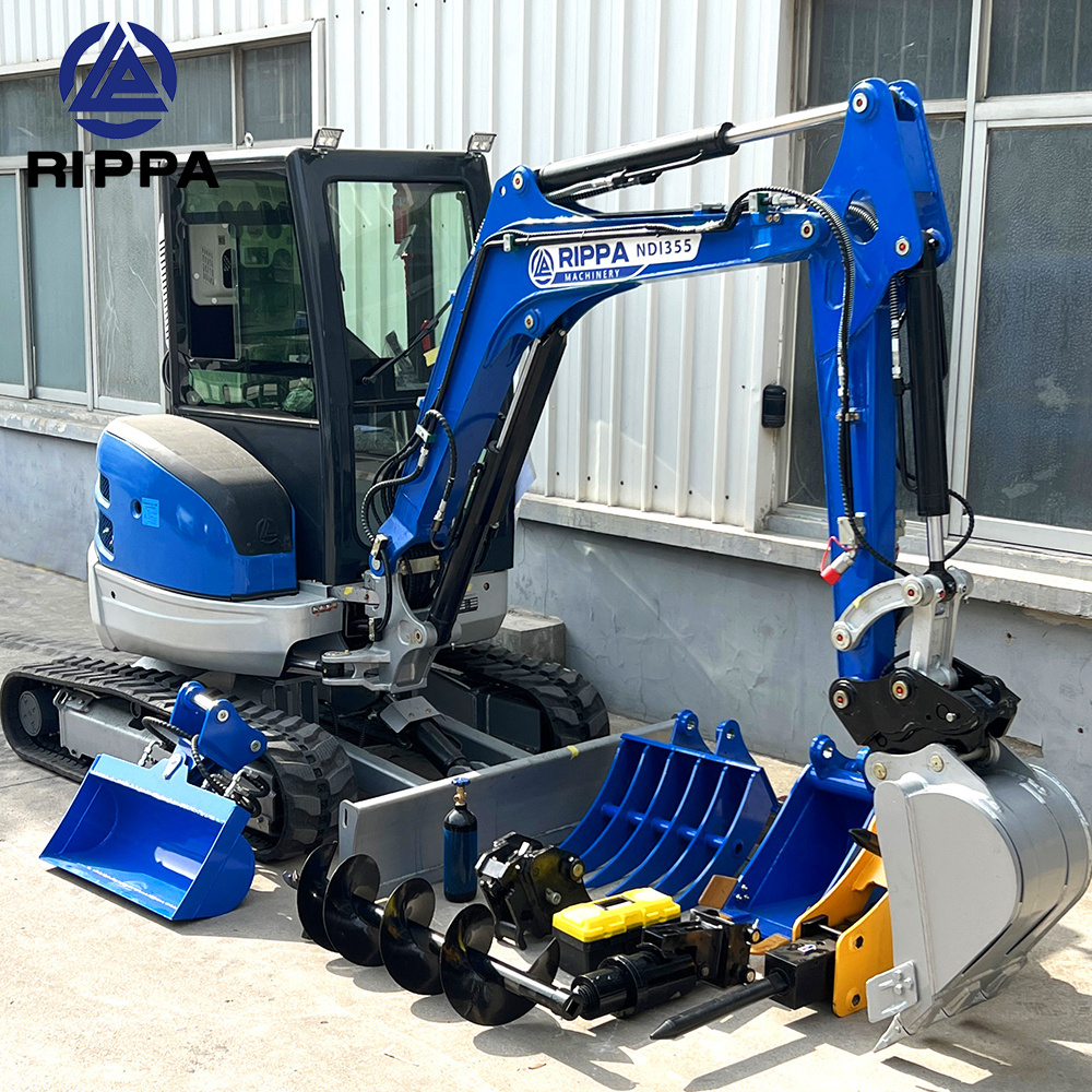 Rippa Mini Excavators Machine 3t 4t 5t 4 5 Ton Small Crawler Bagger Digger 3 Ton Mini Excavator