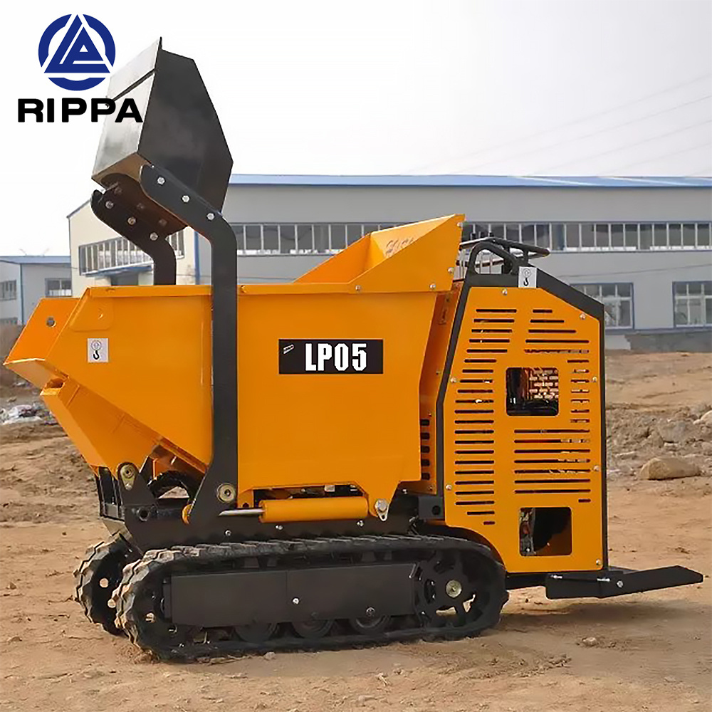 Rippa Mini Track Dumper Mini Dump Truck 500kg 1000kg Electric Crawler Mini Dumper