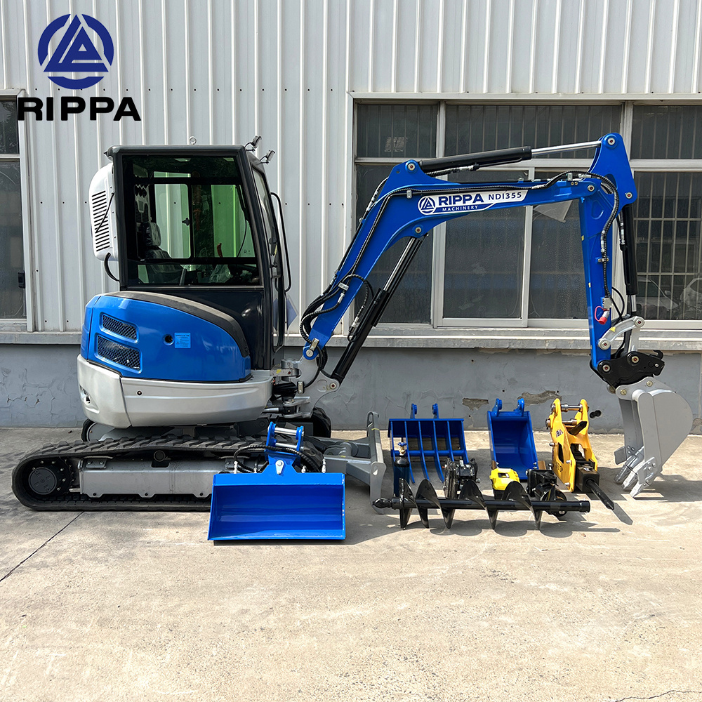 Rippa Mini Excavators Machine 3t 4t 5t 4 5 Ton Small Crawler Bagger Digger 3 Ton Mini Excavator