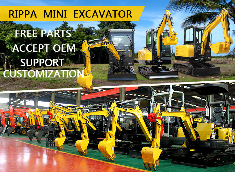 Rippa Mini Excavator Escavator Small Mini Bagger R319 1Ton Mini Escavatore