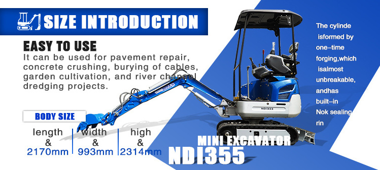 Chinese Mini Excavators Small Crawler Hydraulic Digger/Mini Excavator