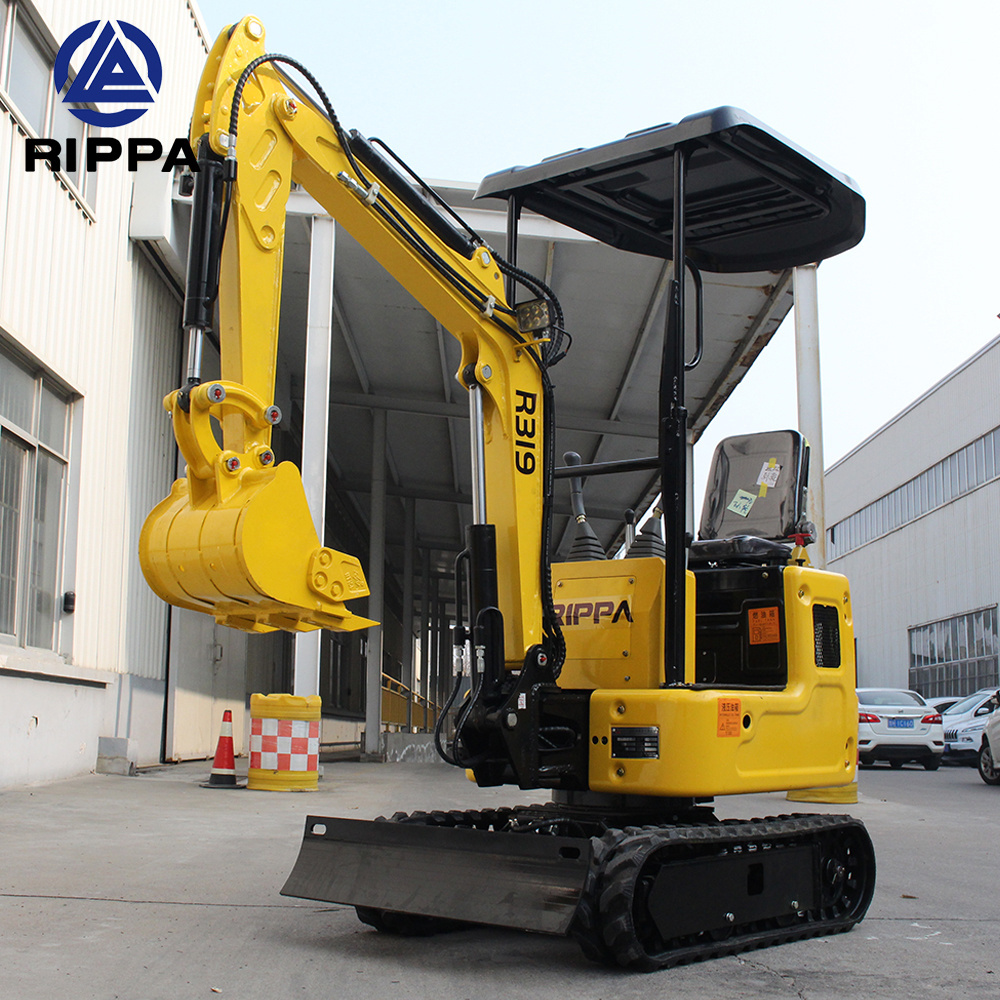 Rippa Mini Excavator Escavator Small Mini Bagger R319 1Ton Mini Escavatore