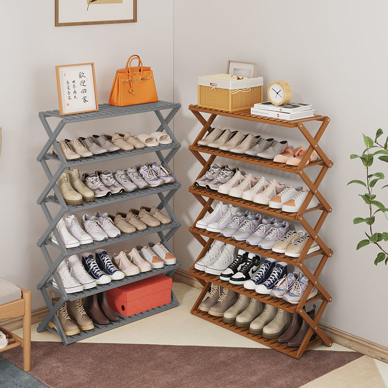 Cheap price custom bamboo shoe rack stand living room furniture extendable folding shoe rack organizer high heels shoes rack