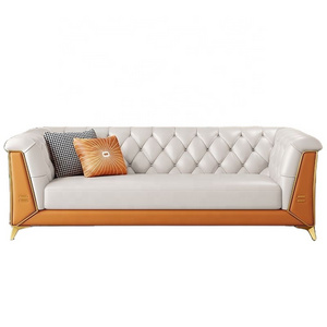 customizable cama casal wooden sofa design de cuero capa de sofa de 2 e 3 lugares armchair sofa