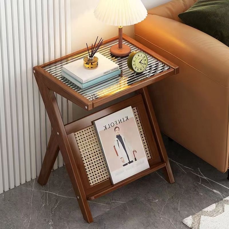 Japanese light luxury style bedside shelf a few tables on the living room side storage