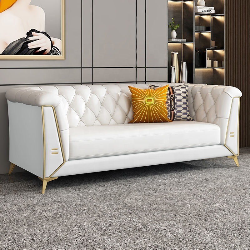 customizable cama casal wooden sofa design de cuero capa de sofa de 2 e 3 lugares armchair sofa