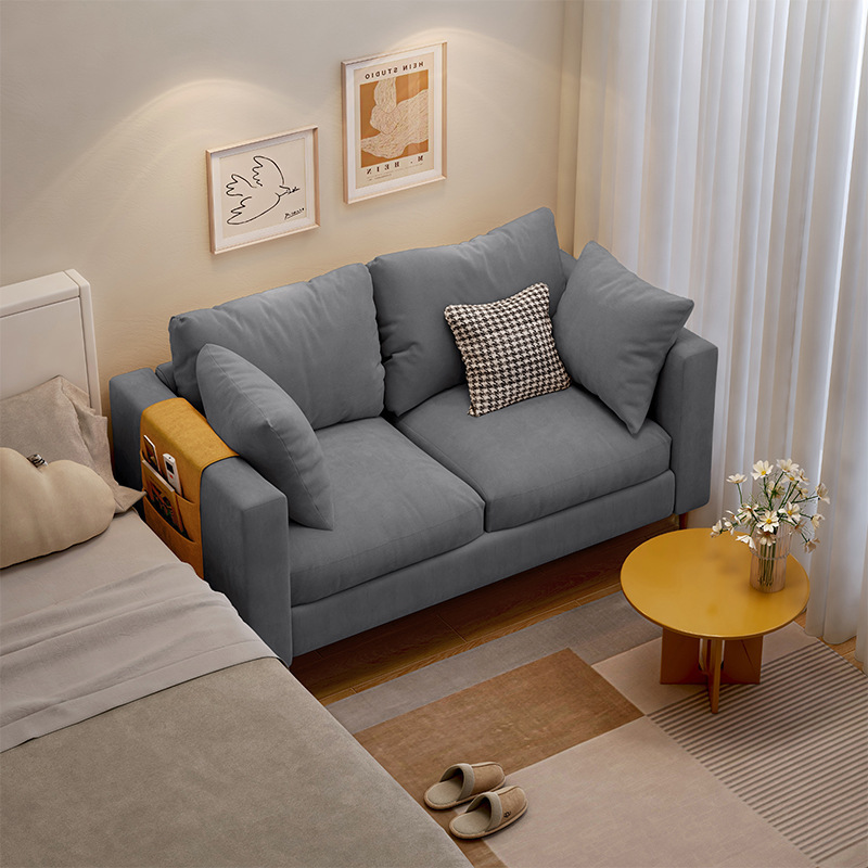 Apartment small sofa living room small apartment rental room fabric single murder INS wind bedroom double simple sofa