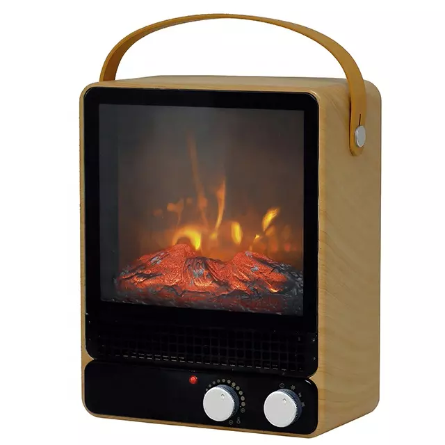 Mini Portable Indoor Room 750W Fast Heating Thermostat Control Electric Fireplaces Heater