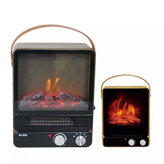 Mini Portable Indoor Room 750W Fast Heating Thermostat Control Electric Fireplaces Heater