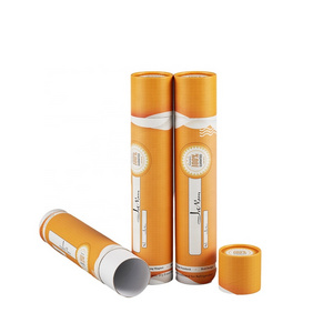 HOT Stamping kraft round paper tube packaging  with gold foil Customized exclusive logo t shirt