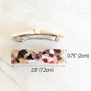 Wholesale Hair Clip Jewelry Hair Accessories Curved Cellulose Acetate Acrylic French Style Hair Barrettes For Women