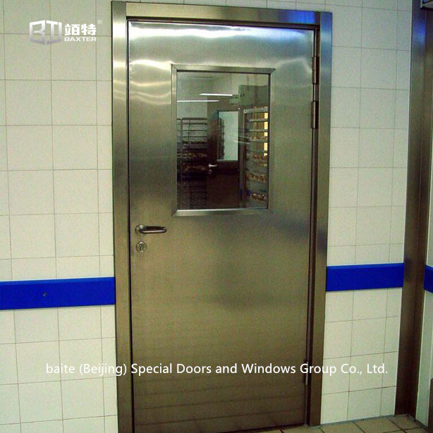 Corridor channel fire-proof stainless steel glass door manufacturer's customization