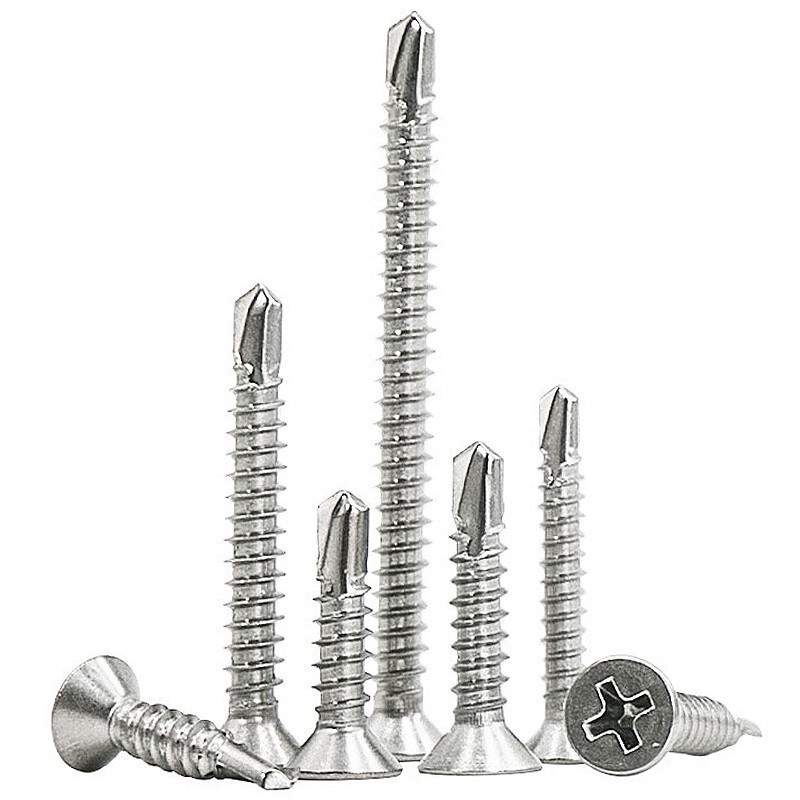 M4.2*16mm High Quantity Cross recessed countersunk head drilling screws with tapping screw thread DIN 7504 (O)