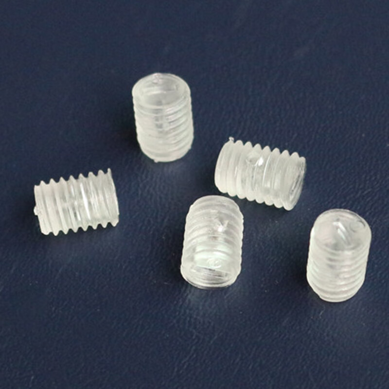 Plastic Slotted Set Screws M3*6mm Plain Plastic Slotted Set Screw Transparent Nylon Spare Parts for Concrete Mixer Plastic Screw