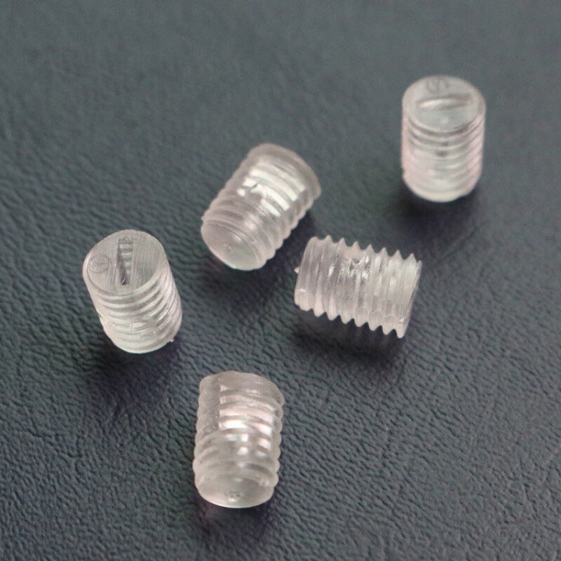 Plastic Slotted Set Screws M3*6mm Plain Plastic Slotted Set Screw Transparent Nylon Spare Parts for Concrete Mixer Plastic Screw