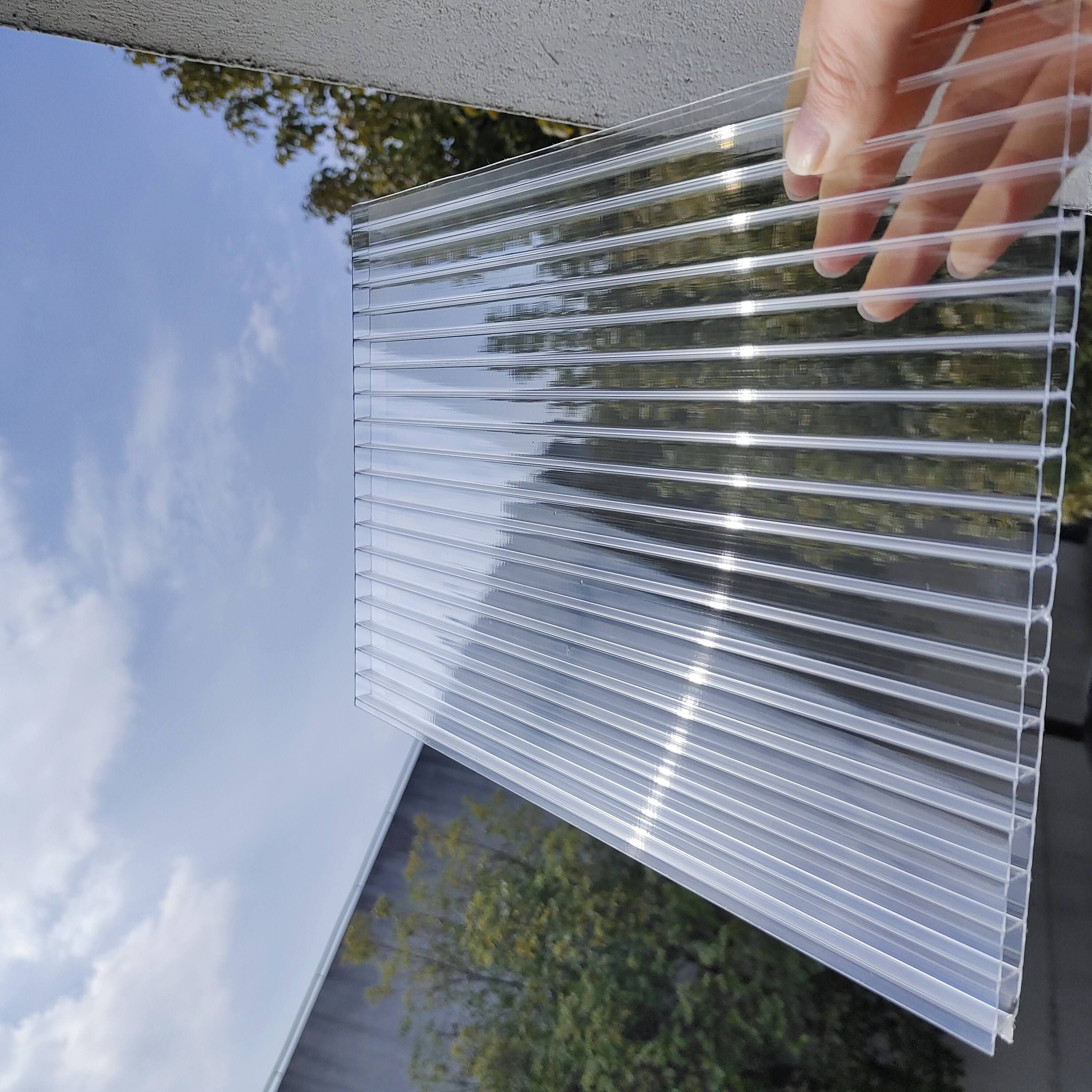 4mm 6mm 8mm 10mm 12mm transparent plastic  hollow polycarbonate roofing sheet