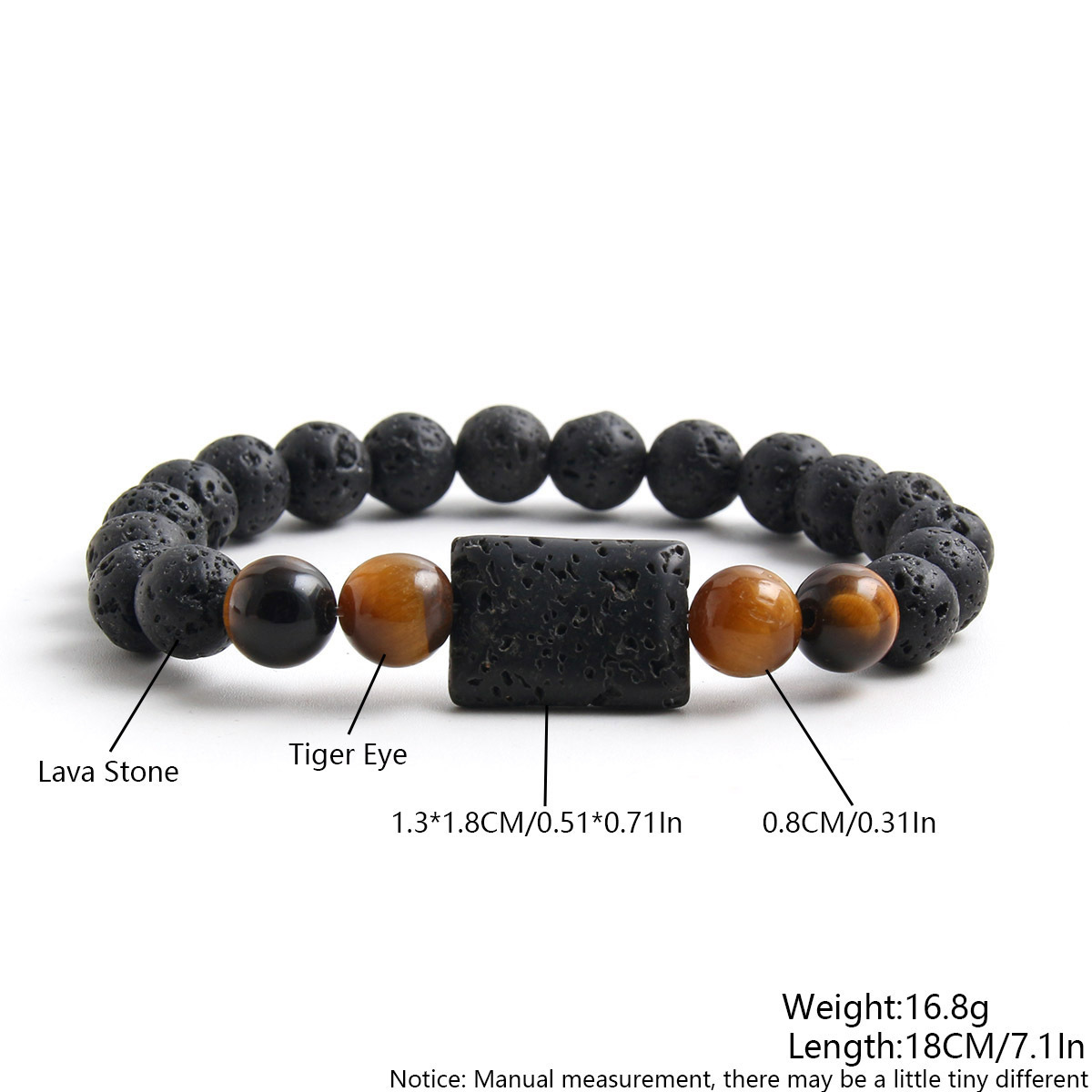 Hot Sale 6 Mm Lava Stone Bead Bracelet Smooth Round Tiger Eye Stone Burma Jade Nature Stone Bead Bracelet