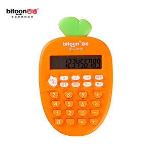 Promotional Eco Friendly Cute Carrot Calculator Digits Touch 12-digit LCD Screen Display For Student Office Use