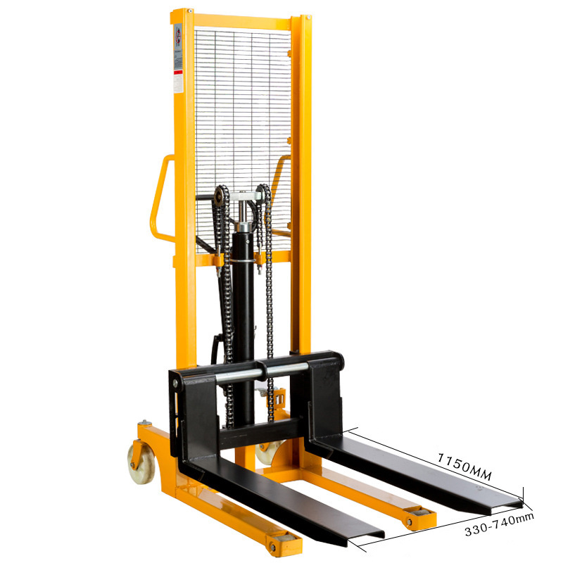 Chinese Warehouse Stacker Lift 150kg Forklift Mini Manual Stacker For Sale 1ton