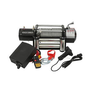 Mini Electric Anchor Winch 4x4 Off-Road 12000 Lb 12v Car Electric Winch With Synthetic Rope