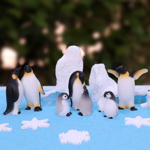 Glacier Scenery Penguin Iceberg Seal Snowflake Model Miniatures for DIY Fairy Garden Home Decoration Mini Figures Resin Craft