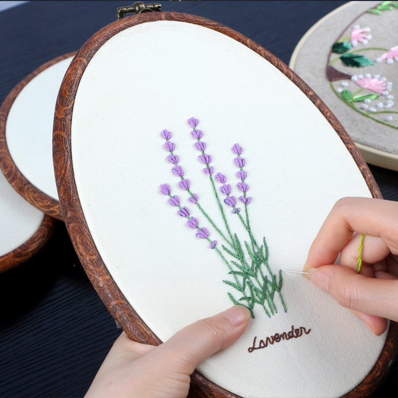 Flowers Easy DIY Embroidery Kit for Beginner Needlework Cross Stitch Set Sewing Art Wall Embroidery Painting Home Decor