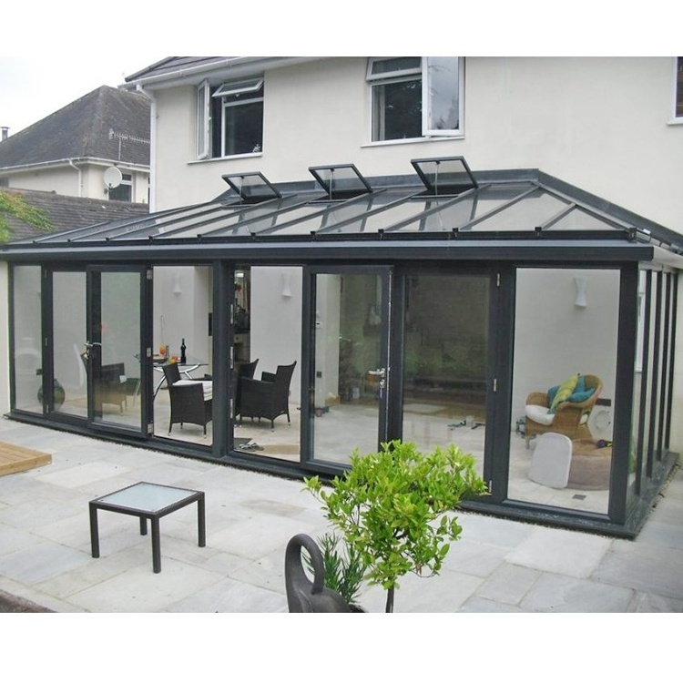 Outdoor Aluminum Glass Green Sunroom Kits Or House Prefabricated Garden Commercial In Philippines