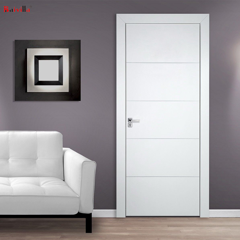 Solid Wood Swing Door Mdf Core,Modern White Interior Doors