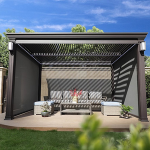 Quality Wholesale Outdoor Louvered Pergola 10 x 13 Aluminum Outdoor Deck Garden Patio Gazebo with Adjustable Roof