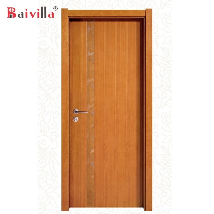 Fancy French Interior Accordion Glass Solid Wooden Doors